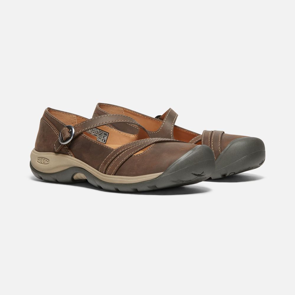 Slip-On Keen Femme Marron | Presidio Ii Cross Strap | ODKQL-1684